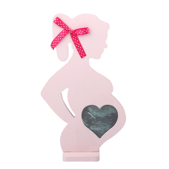 Wooden Art Pregnant Woman Gift for Mother To Be Home Plaque Decoration