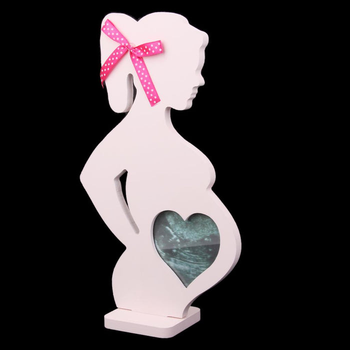 Wooden Art Pregnant Woman Gift for Mother To Be Home Plaque Decoration