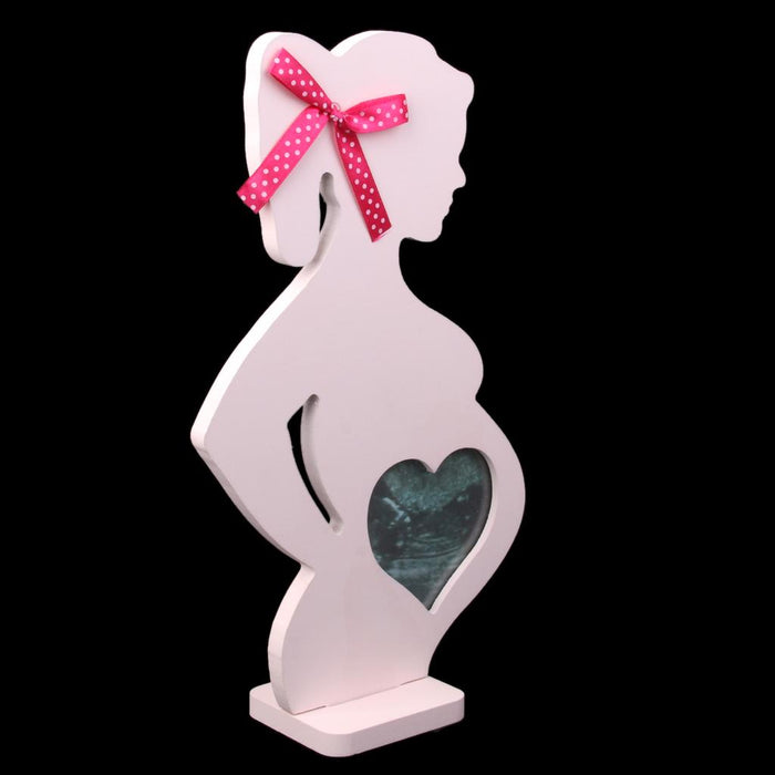 Wooden Art Pregnant Woman Gift for Mother To Be Home Plaque Decoration