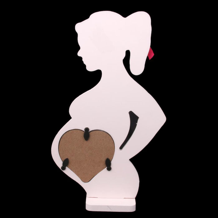 Wooden Art Pregnant Woman Gift for Mother To Be Home Plaque Decoration