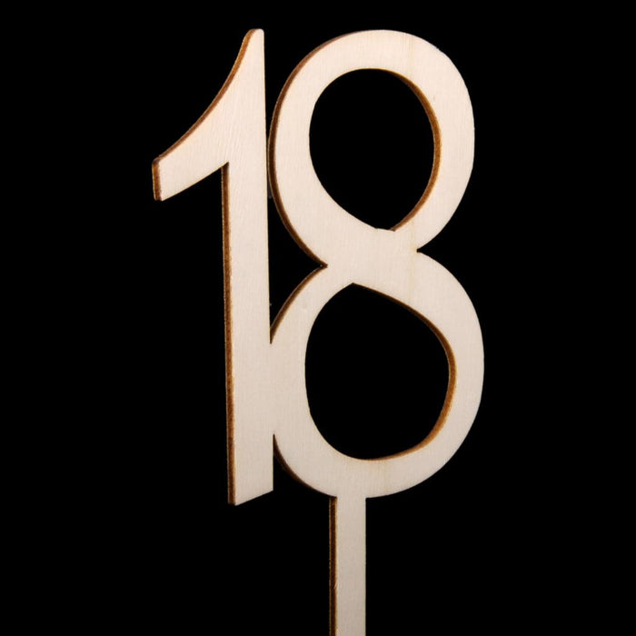 Wooden Shape Table Numbers Stick Set with Base 11-20