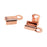 100 Pcs Folding Crimps Cord Thong End Connectors 10mm Rose Gold