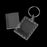 10pcs Rectangle Blank Insert Photo Frame Split Ring Keychain 3.5*4.3cm