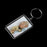 10x Rectangle Blank Insert Photo Picture Frame Split Ring Keychain 3.4x5.2cm