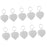 10pcs Heart Blank Insert Photo Picture Frame Split Ring Keychain 5x5cm