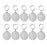 10 pcs Round Blank Insert Photo Picture Frame Split Ring Keychain