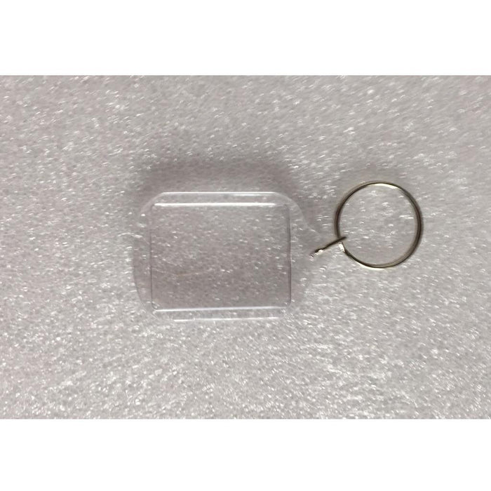 10 pcs Rectangle Blank Insert Photo Picture Frame Split Ring Keychain