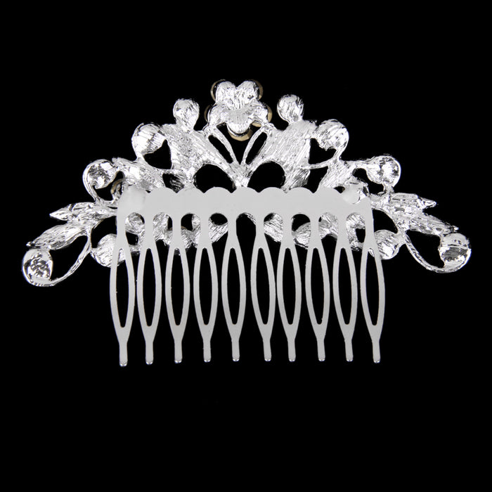 Vintage Crystal Butterfly Wedding Hair Comb Bridal Headpieces Hair Pieces