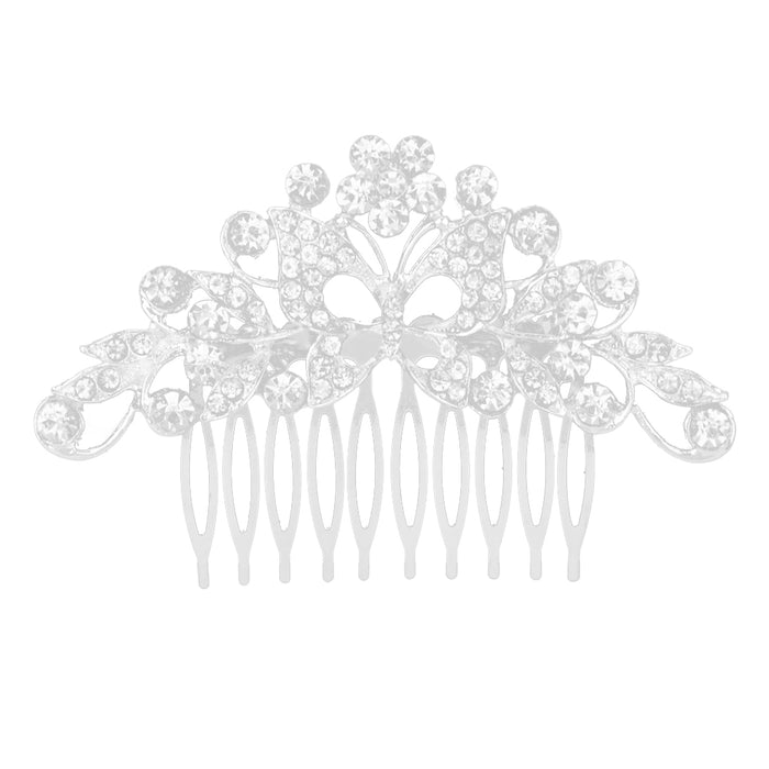 Vintage Crystal Butterfly Wedding Hair Comb Bridal Headpieces Hair Pieces