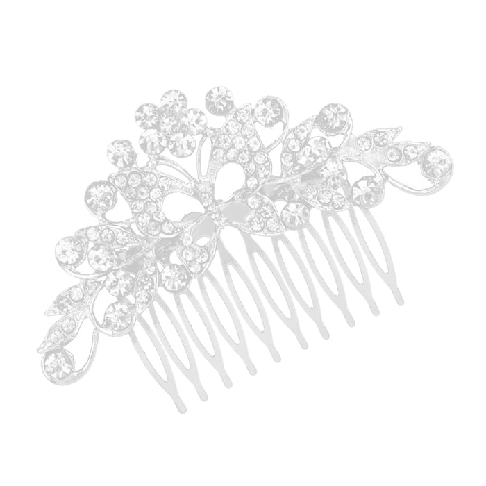 Vintage Crystal Butterfly Wedding Hair Comb Bridal Headpieces Hair Pieces