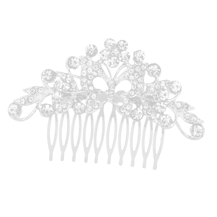 Vintage Crystal Butterfly Wedding Hair Comb Bridal Headpieces Hair Pieces