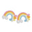 10x Rainbow Star Clouds Polymer Clay Scrapbooking Craft DIY