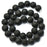 12 mm Nature Black Volcanic Lava Gemstone Loose Beads 15'' Round