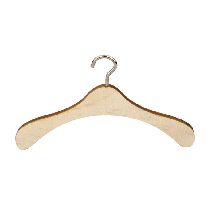 Crofta 10pcs Wooden Clothes Hanger Metal Hook for 1/3  BJD Dolls