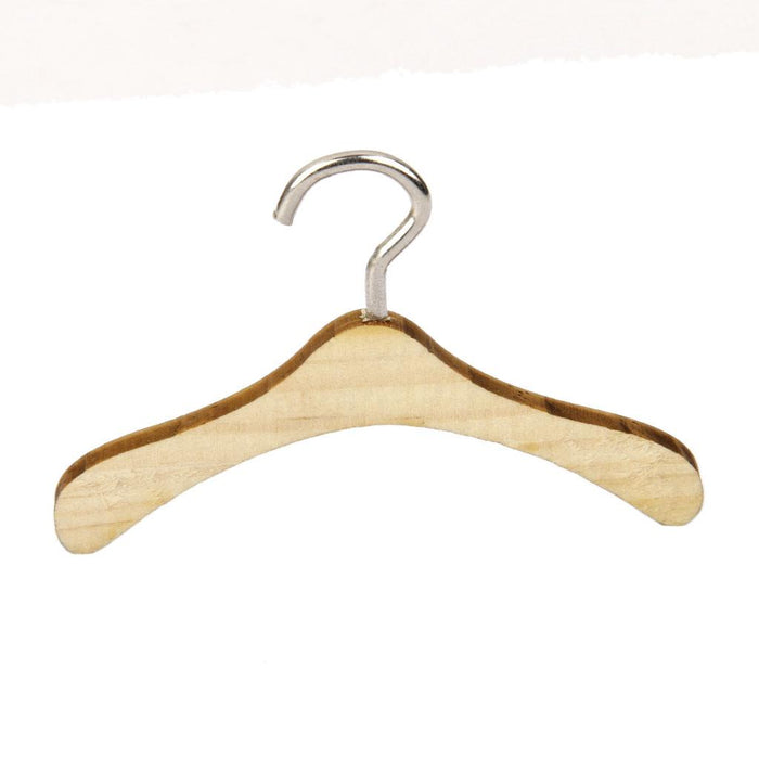 Crofta 10pcs 1/6 BJD Dolls Accessory Wooden Clothes Hanger Pattern B