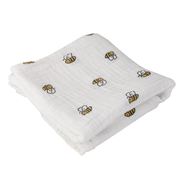 Crofta 1 Pcs Muslin Cotton Blanket Newborn Baby Blanket Swaddle Bath Towel Bee