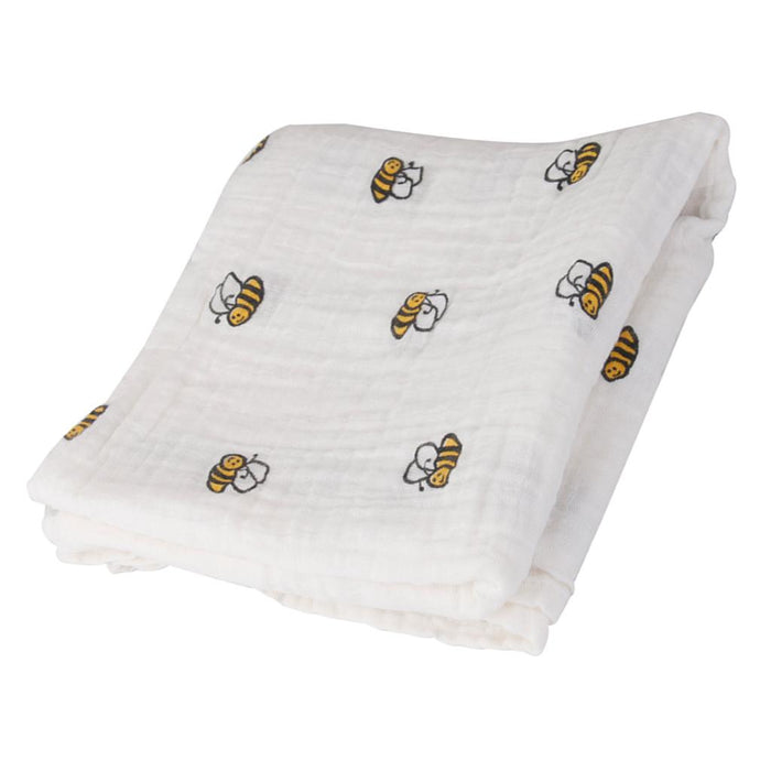 Crofta 1 Pcs Muslin Cotton Blanket Newborn Baby Blanket Swaddle Bath Towel Bee