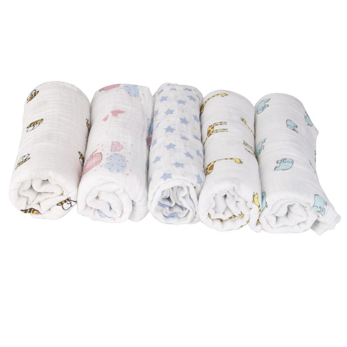 Crofta 1 Pcs Muslin Cotton Blanket Newborn Baby Blanket Swaddle Bath Towel Bee