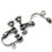 12pcs Adjustable Screw Earring Clips Hook Jewelry Making Grey Black