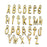 Crofta 100 Pcs Mixed Alphabet ABC Letter Charms Pendant Jewelry Making Steampunk