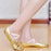 Women Girl Gold Ballet Pointe Gymnastics Leather Dance Shoes 37