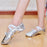 Women Girl Silver Ballet Pointe Gymnastics Leather Dance Shoes 36