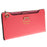 Crofta Womens Bowknot Long Zip Clutch PU Leather Wallet Purse Coin Card Bag Pink