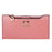 Crofta Womens Bowknot Long Zip Clutch PU Leather Wallet Purse Coin Card Bag Pink