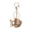 1pc Alloy Rhinestone Cute Fish Shape Pendant Keyring Keychain