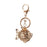 1pc Alloy Rhinestone Cute Fish Shape Pendant Keyring Keychain