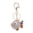 1pc Alloy Rhinestone Cute Fish Shape Pendant Keyring Keychain