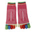 Crofta 1 Pair Five Toe Rubber Yoga Pilates Fitness Socks Non Slip Massage Red