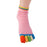 1 Pair Five Toe Rubber Yoga Pilates Fitness Socks Non Slip Massage Pink