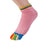 1 Pair Five Toe Rubber Yoga Pilates Fitness Socks Non Slip Massage Pink