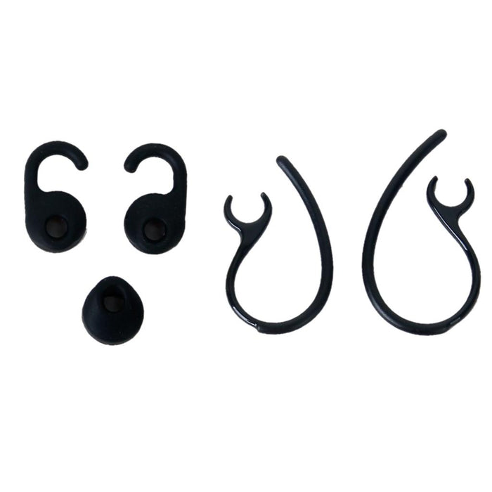 Crofta Black Ear Hook Ear Bud Gels Set for Jabra EASYGO / EASYCALL / CLEAR / TALK Bluetooth Headset