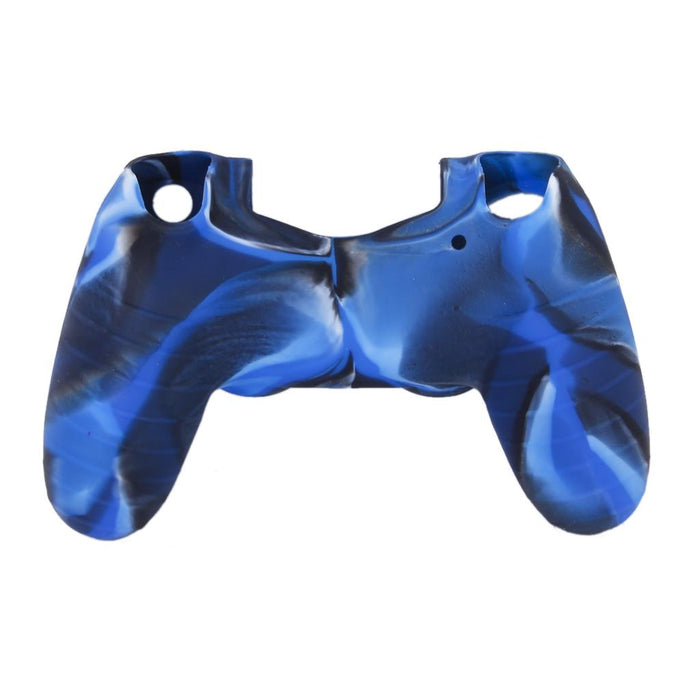 Crofta Camo Navy Silicone Skin Case Cover w/Joystick Caps for PS4 Controller