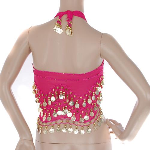 Crofta Women Dancer Dress Belly Dance Hip Scarf Belt Skirt Wrap Pink