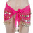 Crofta Women Dancer Dress Belly Dance Hip Scarf Belt Skirt Wrap Pink