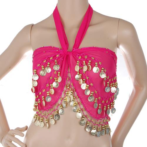 Crofta Women Dancer Dress Belly Dance Hip Scarf Belt Skirt Wrap Pink