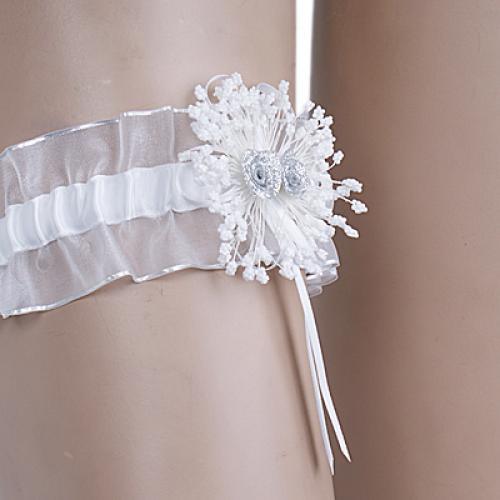 Crofta White Toss Garter With Ribbon - Wedding Party Supplies