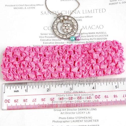 Crofta 1.5 Inch Elastic Baby Toddler Girls Crochet Headband - Bubblegum