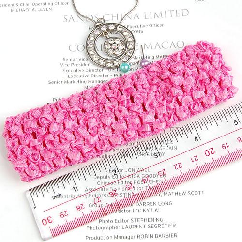 Crofta 1.5 Inch Elastic Baby Toddler Girls Crochet Headband - Bubblegum