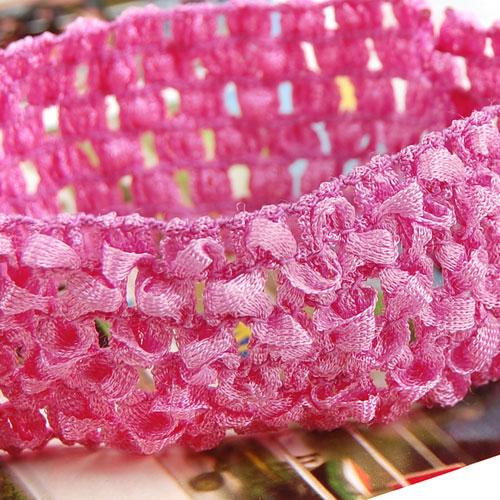 Crofta 1.5 Inch Elastic Baby Toddler Girls Crochet Headband - Bubblegum