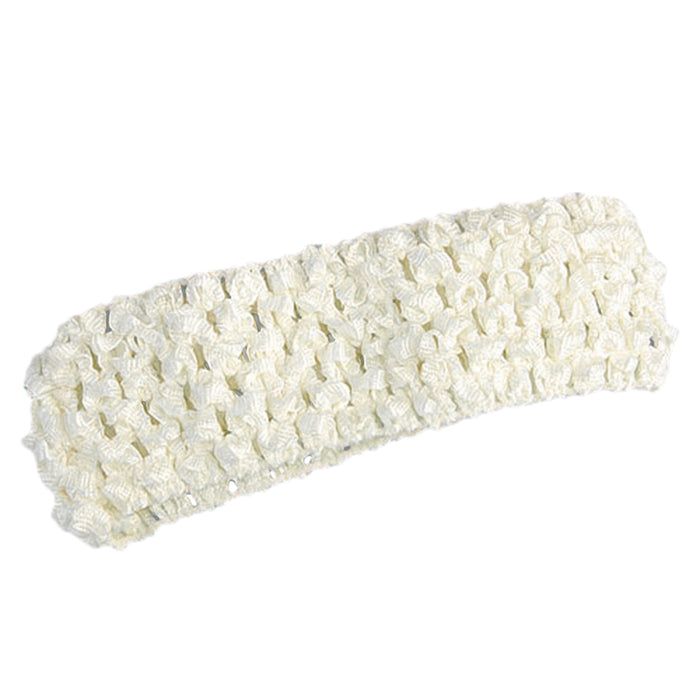 Crofta 1.5 Inch Elastic Baby Toddler Girls Crochet Headband - Ivory