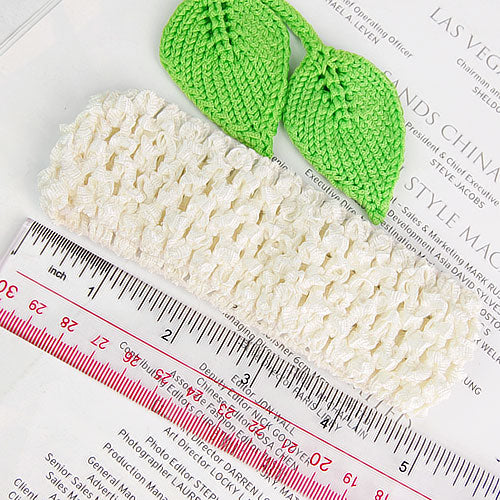 Crofta 1.5 Inch Elastic Baby Toddler Girls Crochet Headband - Ivory