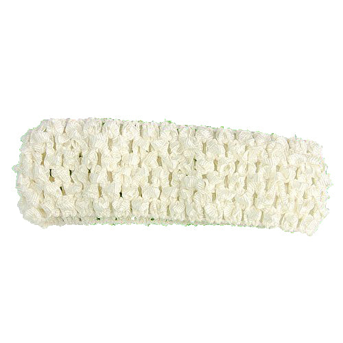 Crofta 1.5 Inch Elastic Baby Toddler Girls Crochet Headband - Ivory