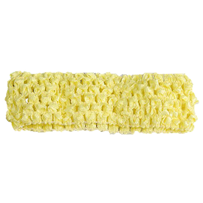 Crofta 1.5 Inch Elastic Baby Toddler Girls Crochet Headband - Yellow