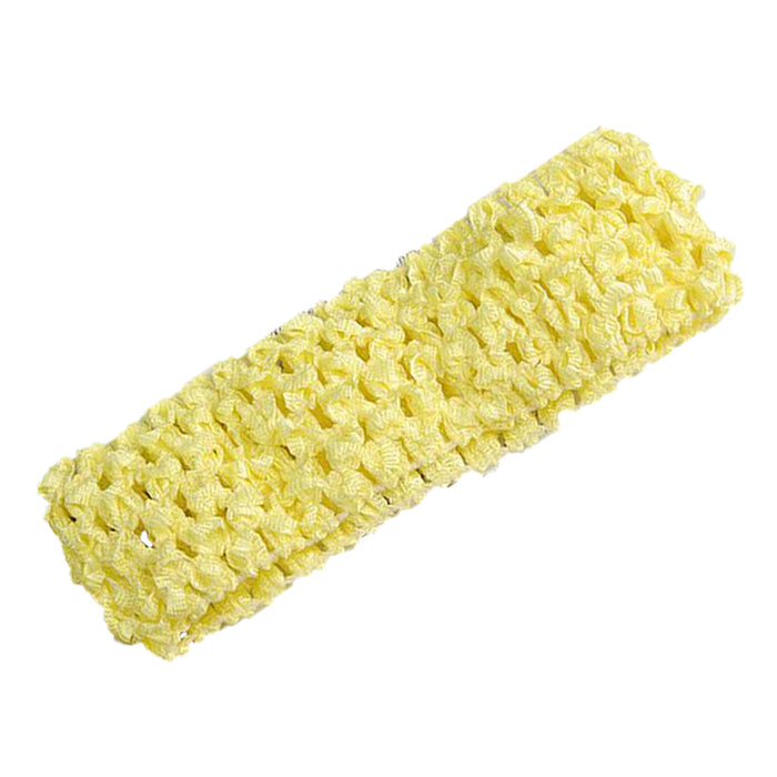 Crofta 1.5 Inch Elastic Baby Toddler Girls Crochet Headband - Yellow