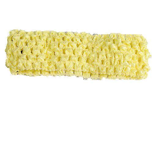 Crofta 1.5 Inch Elastic Baby Toddler Girls Crochet Headband - Yellow