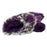 Rabbit Fur Girls Hand Wrist Warmer Fingerless Gloves - Dark Purple